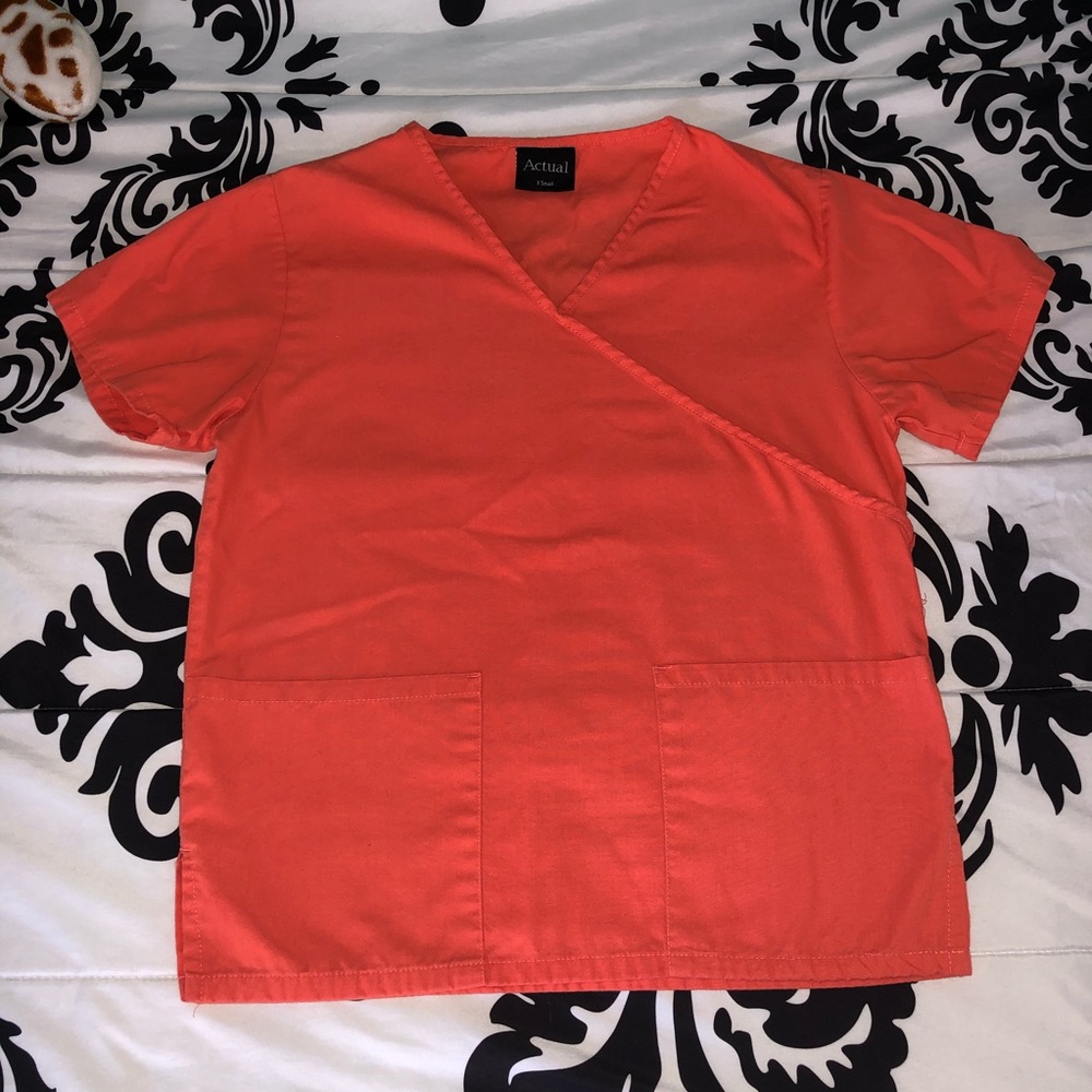 Peach scrub top
